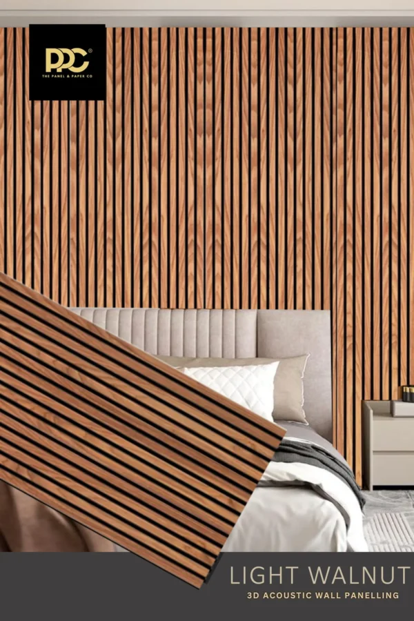 Light Walnut Acoustic Wall Panel