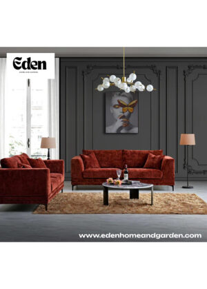 Aluxo Lenox Sofa Range in Rust Velvet