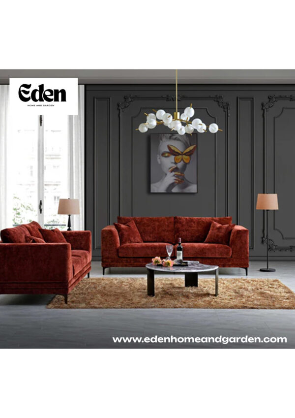 Aluxo Lenox Sofa Range in Rust Velvet