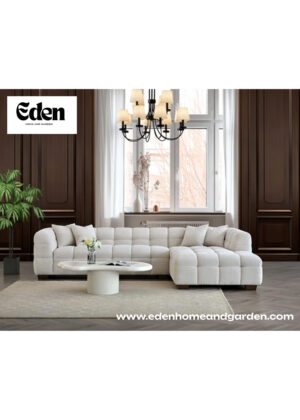 Aluxo Tribeca Right Hand Corner Group in Oatmeal Boucle Fabric