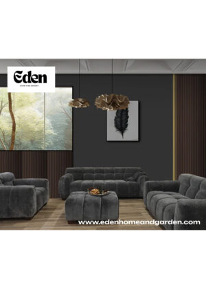 Aluxo Harlem Sofa Range in Steel Velvet
