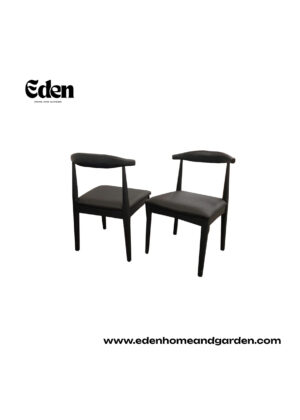 Elsa Wooden Wishbone Chair with Matt Black Seat