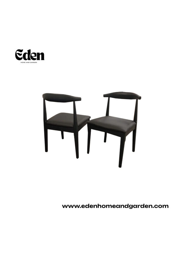 Elsa Wooden Wishbone Chair with Matt Black Seat