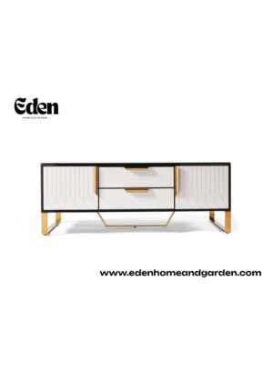 Amal Ribbed Furniture Range - Black, White & Gold