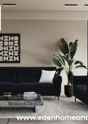 Aluxo Albany Sofa Range in Black Lux Boucle Fabric