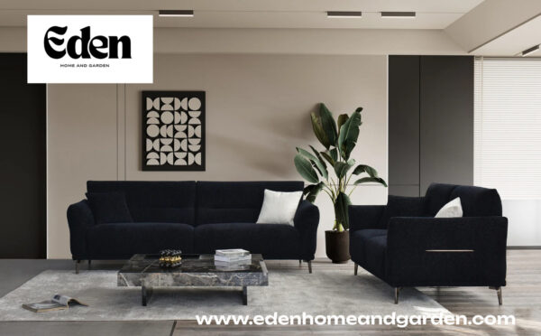 Aluxo Albany Sofa Range in Black Lux Boucle Fabric