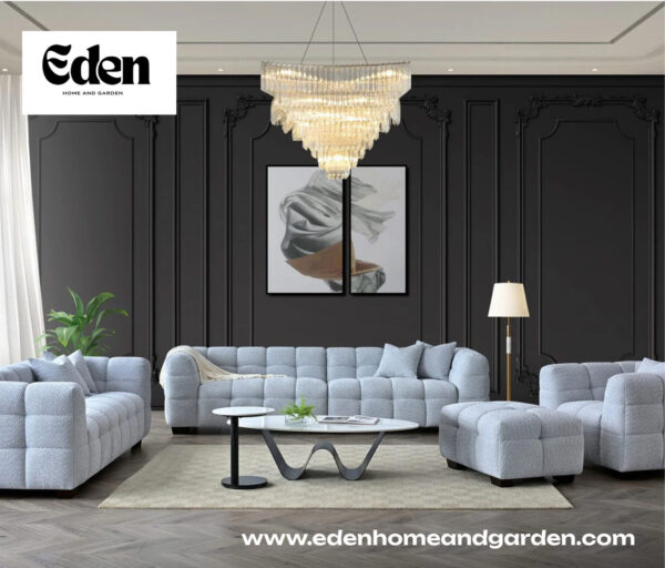 Aluxo Tribeca Sofa Range in Pearl Boucle Fabric