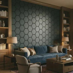 Black Oak Acoustic Hexagon Wall Panels - 70cm x 60cm (4 Pack)