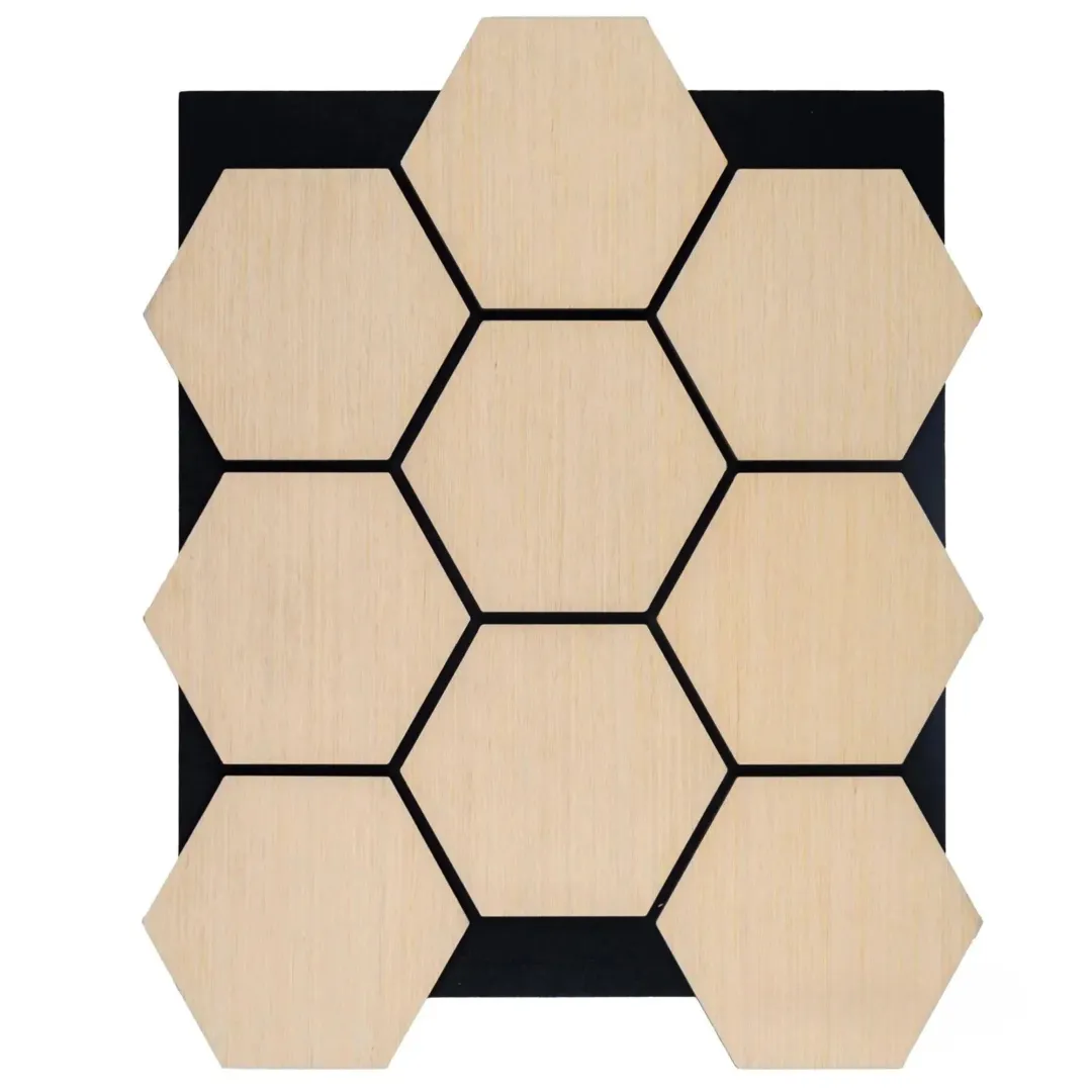 Oak Acoustic Hexagon Wall Panels - 70cm x 60cm (4 Pack) - Image 5