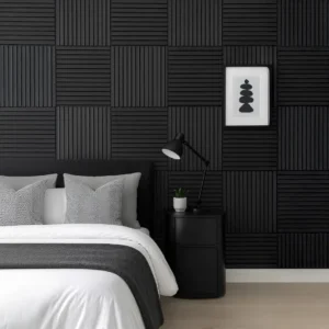 Acoustic Square Wall Panels 60cm x 60cm (4 Pack) - Black Oak