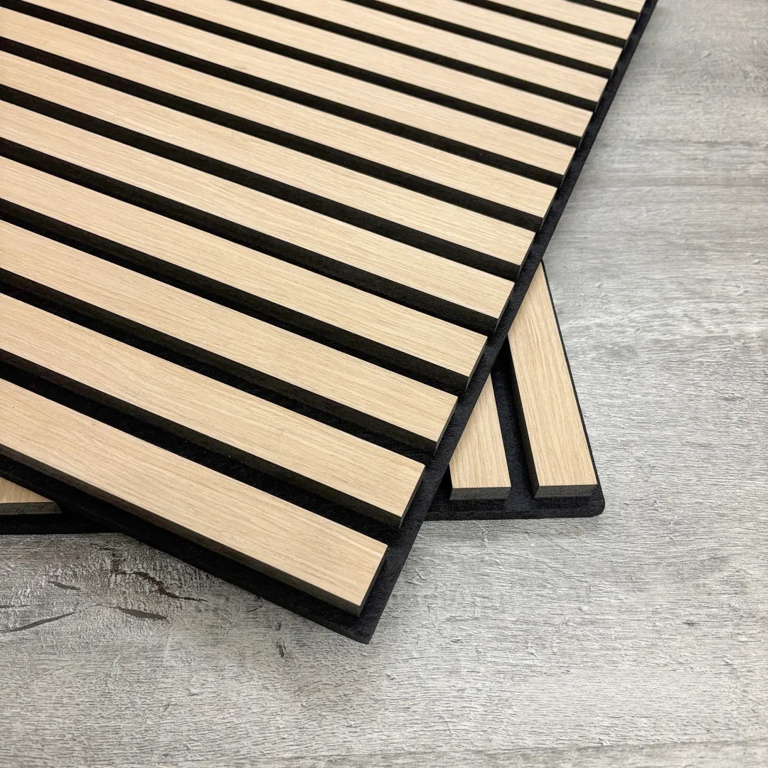 Acoustic Square Wall Panels 60cm x 60cm (4 Pack) - Oak - Image 3