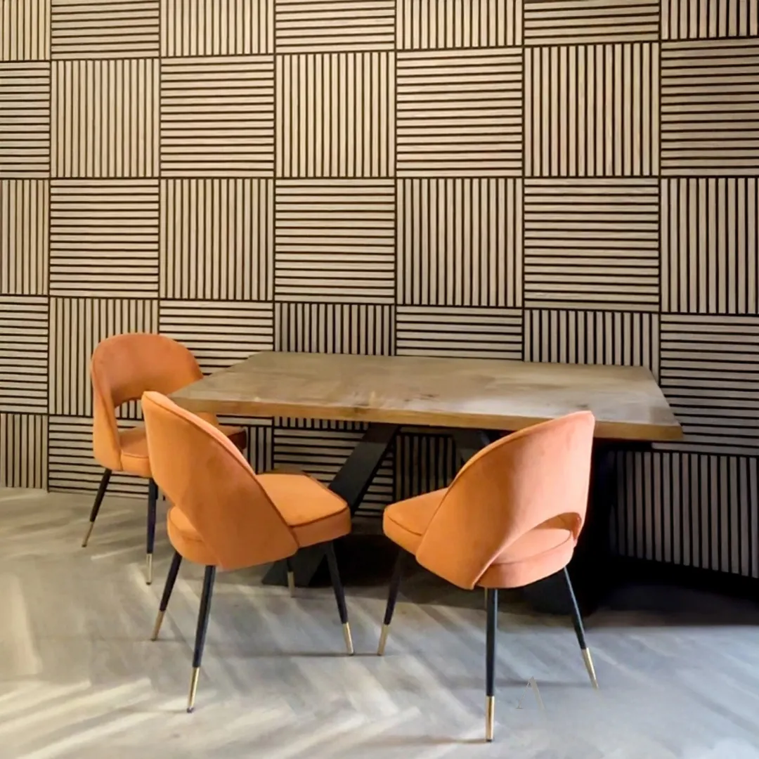 Acoustic Square Wall Panels 60cm x 60cm (4 Pack) - Walnut