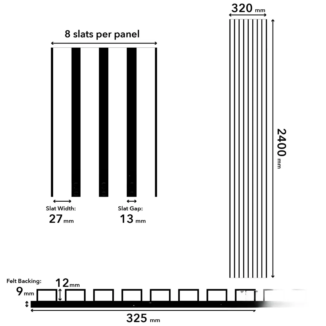 Premium 3-Sided Wood Veneer Smoked Oak Wall Panels - 240cm x 32cm (Set Of 2) - Image 4