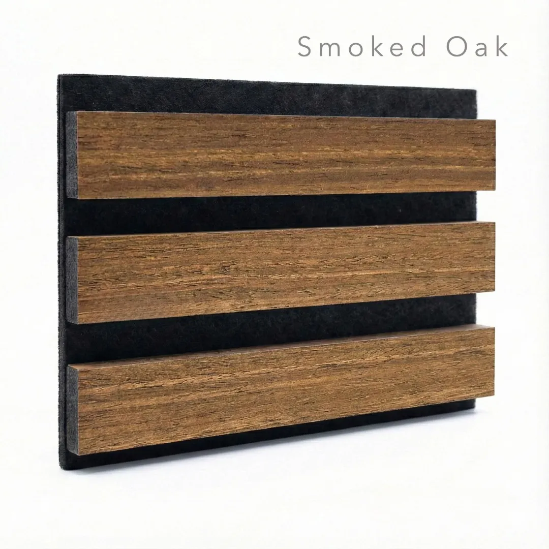 Premium 3-Sided Wood Veneer Smoked Oak Wall Panels - 240cm x 32cm (Set Of 2) - Image 3