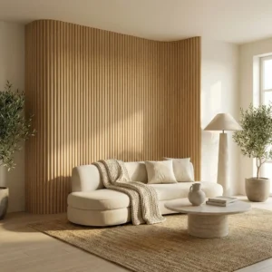 Flex Oak Fluted Wall Panel | Premium Wood Slats 240cm x 60cm (Set of 2)