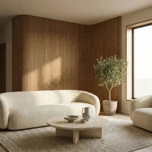 Flex Walnut Fluted Wall Panel | Premium Wood Slats 240cm x 60cm (Set of 2)