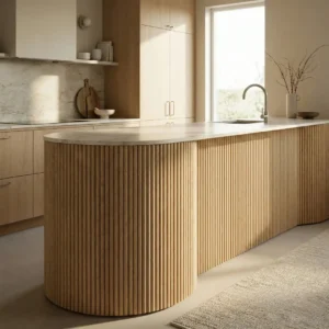 Flex Oak Reeded Wall Panel | Mini Fluted Wood Slats 240cm x 60cm (Set of 2)