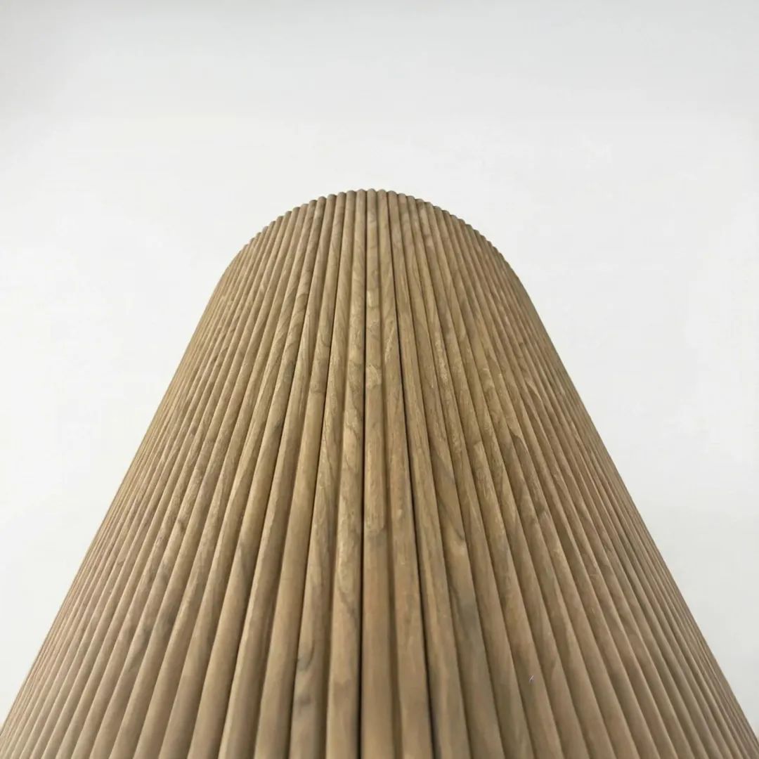 Flex Walnut Reeded Wall Panel | Mini Fluted Wood Slats 240cm x 60cm (Set of 2) - Image 2