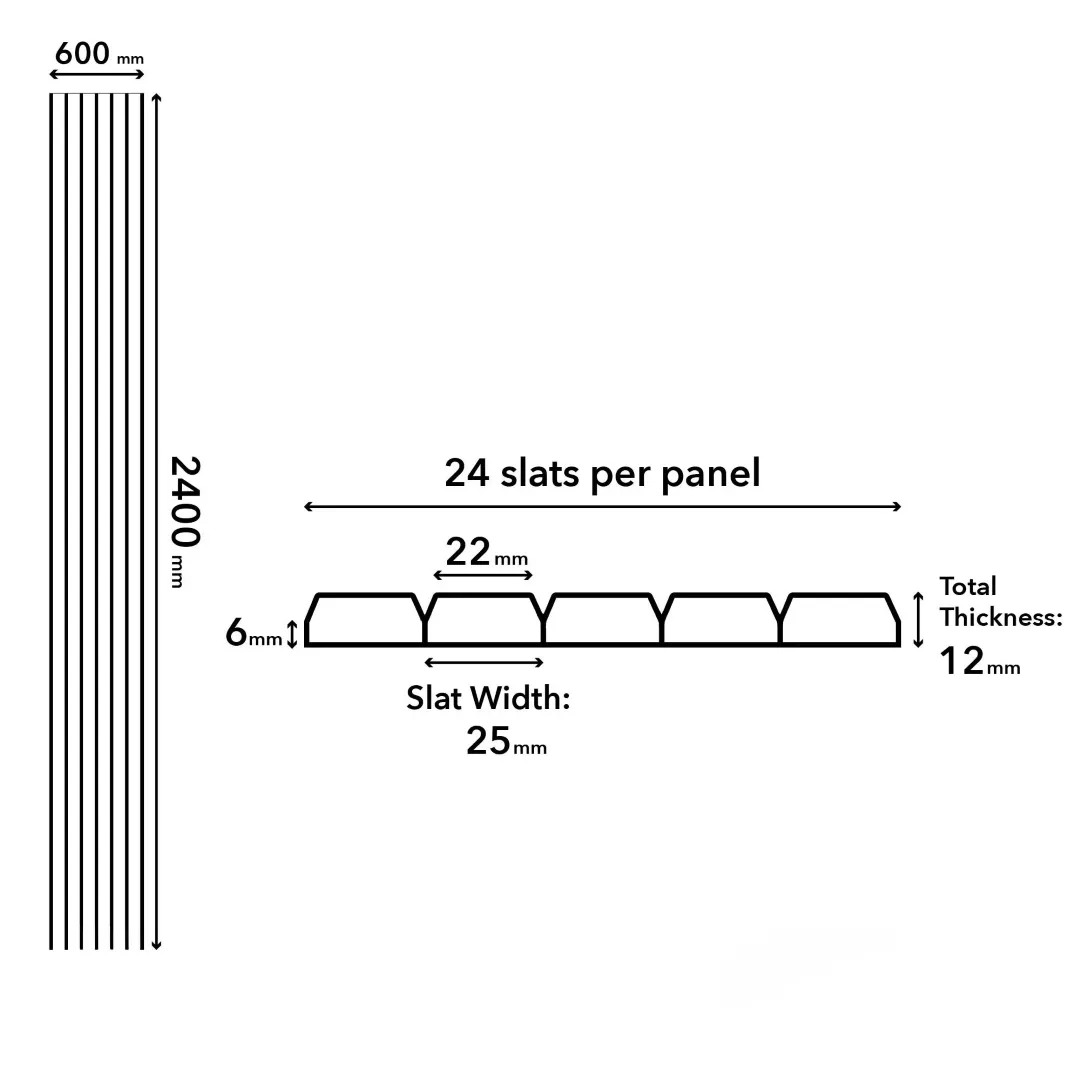 Flex Oak Slatted Wall Panel | Flexible Wood Slats 240cm x 60cm (Set of 2) - Image 5