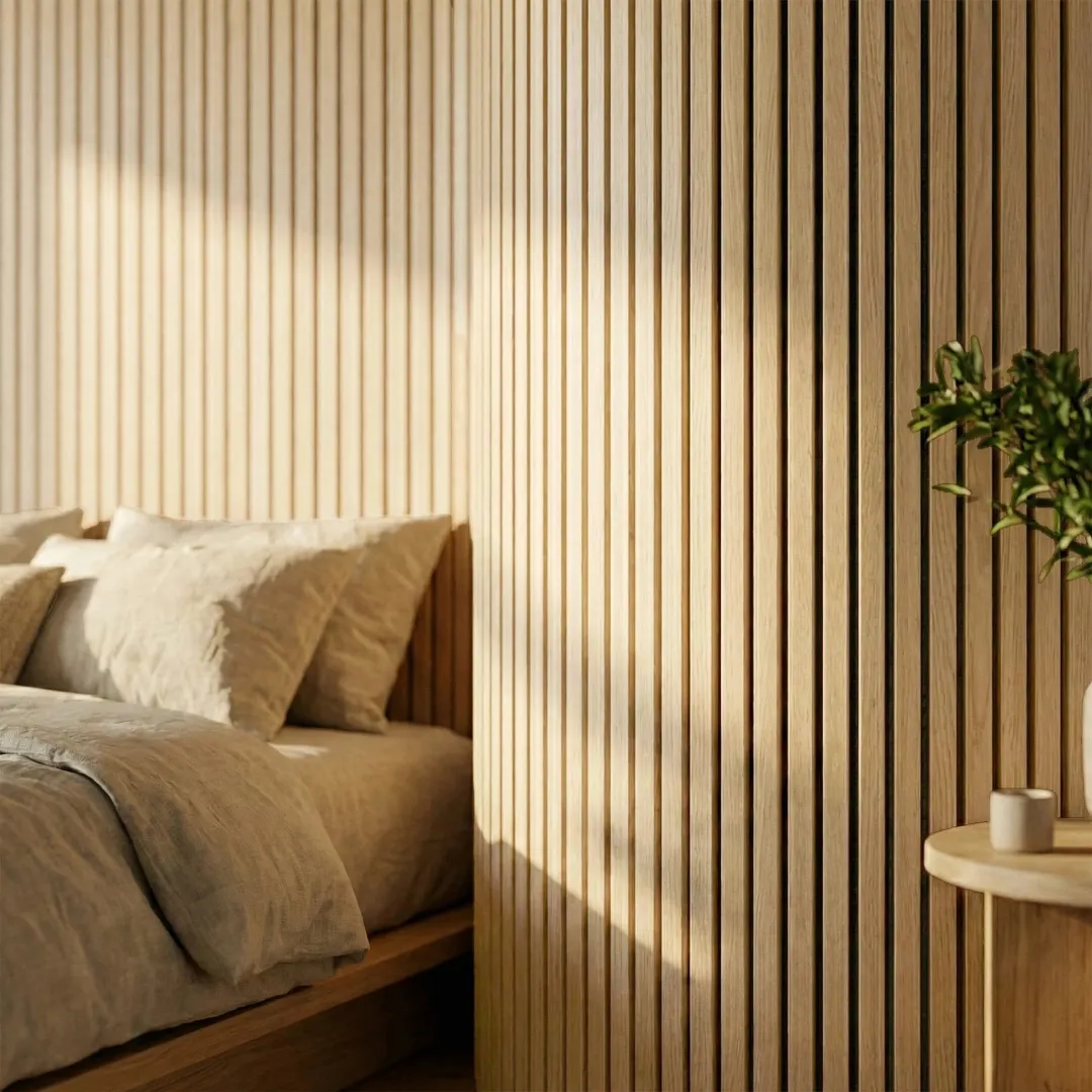 Flex Oak Slatted Wall Panel | Flexible Wood Slats 240cm x 60cm (Set of 2) - Image 4