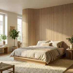 Flex Oak Slatted Wall Panel | Flexible Wood Slats 240cm x 60cm (Set of 2)