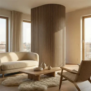 Flex Walnut Slatted Wall Panel | Flexible Wood Slats 240cm x 60cm (Set of 2)