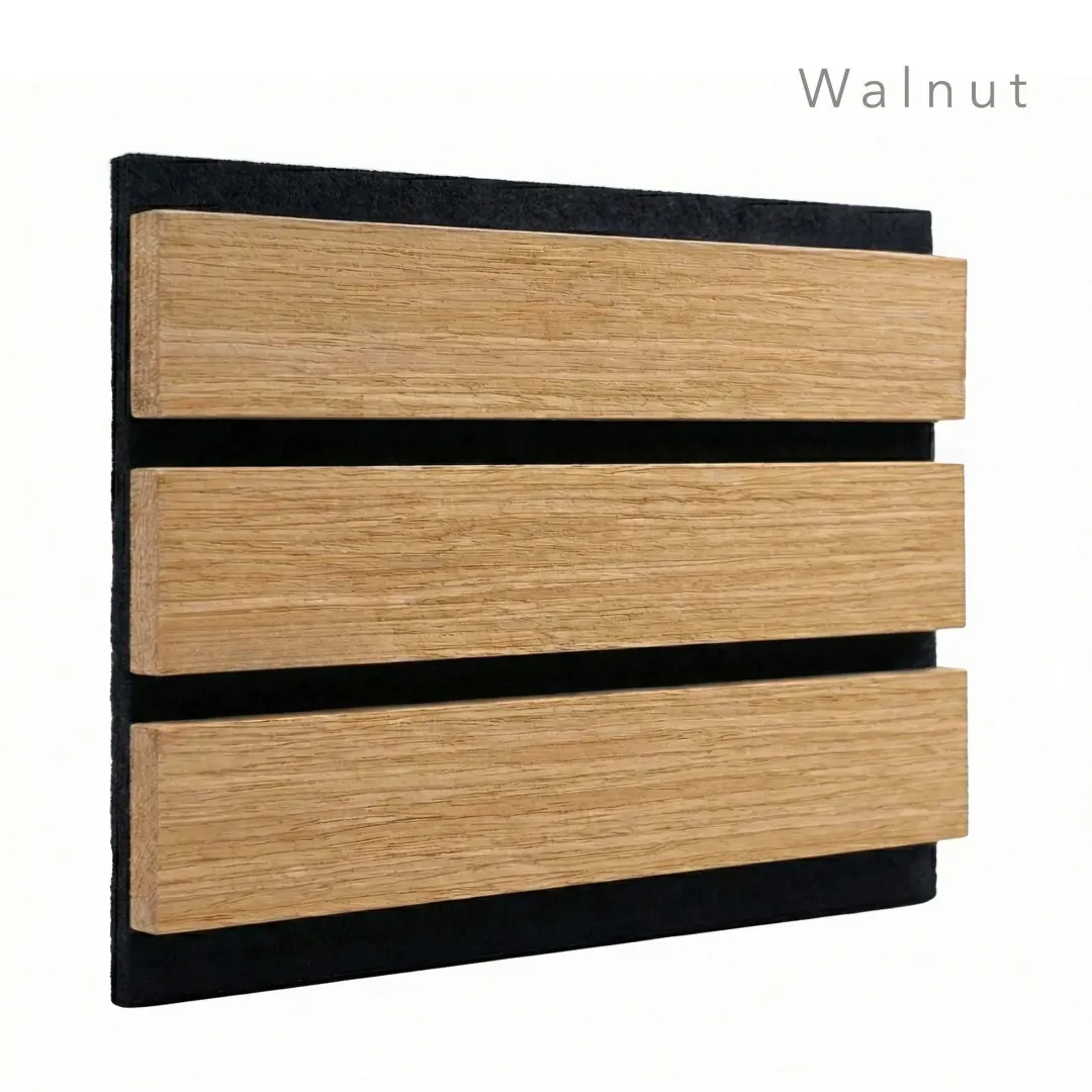 Premium 3-Sided Wood Veneer Walnut WIDE SLAT Wall Panels - 240cm x 30cm (Set Of 2) - Image 3