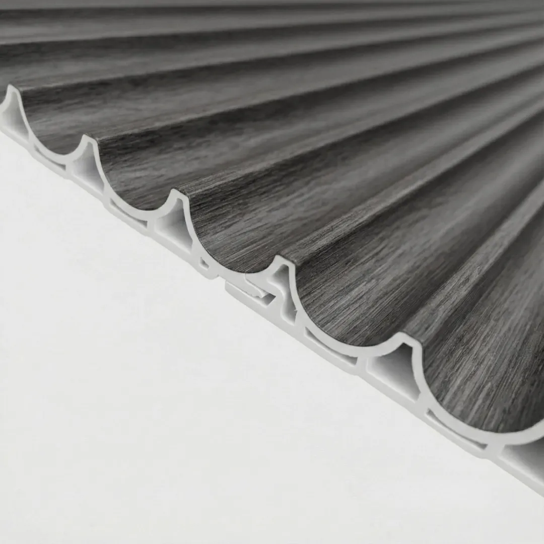 WPC Full Wall Set: 3D Wave & Flat Panels + 4 End Trims - Ash Grey - Image 6