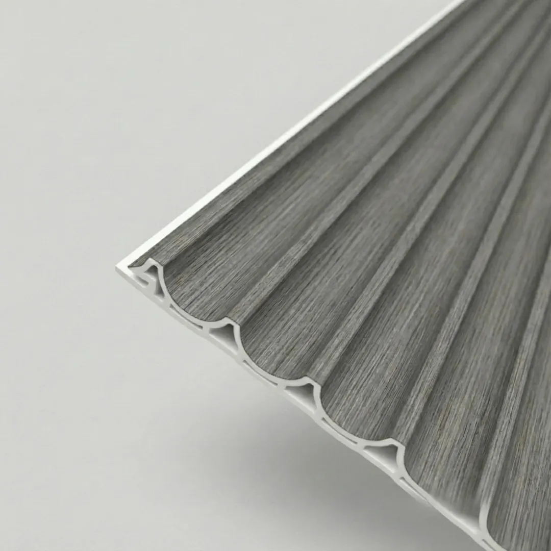WPC Full Wall Set: 3D Wave & Flat Panels + 4 End Trims - Ash Grey - Image 10