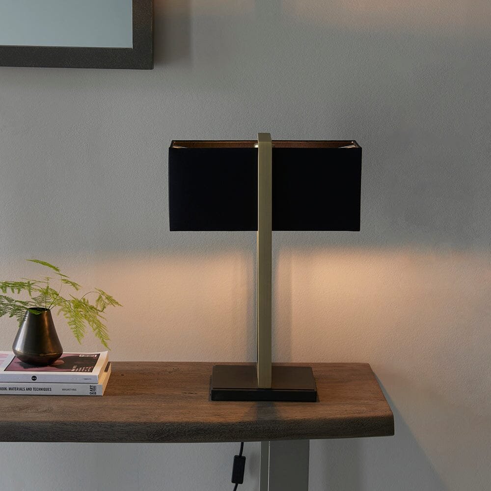 Abbey Black & Gold Table Lamp