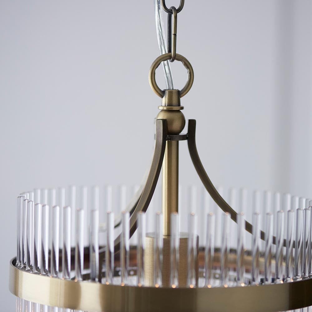 Abella Light Gold & Glass Pendant Ceiling Light