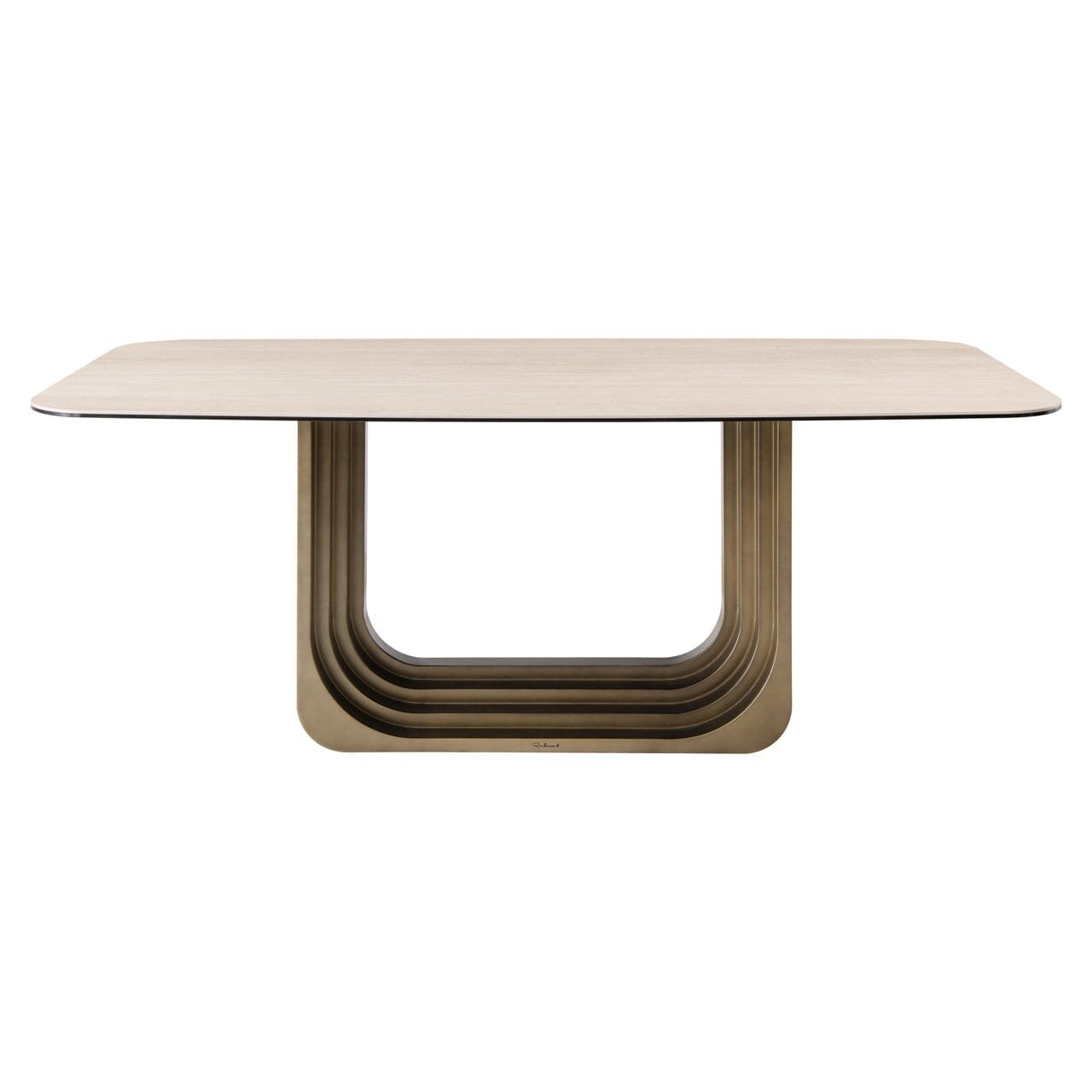 Addie Light Gold Dining Table with Ceramic Top