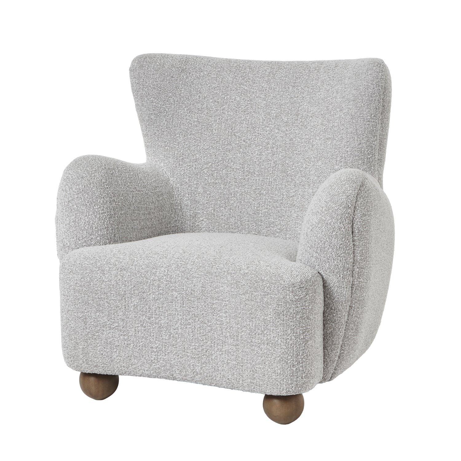 Addison Grey Boucle Textured Armchair
