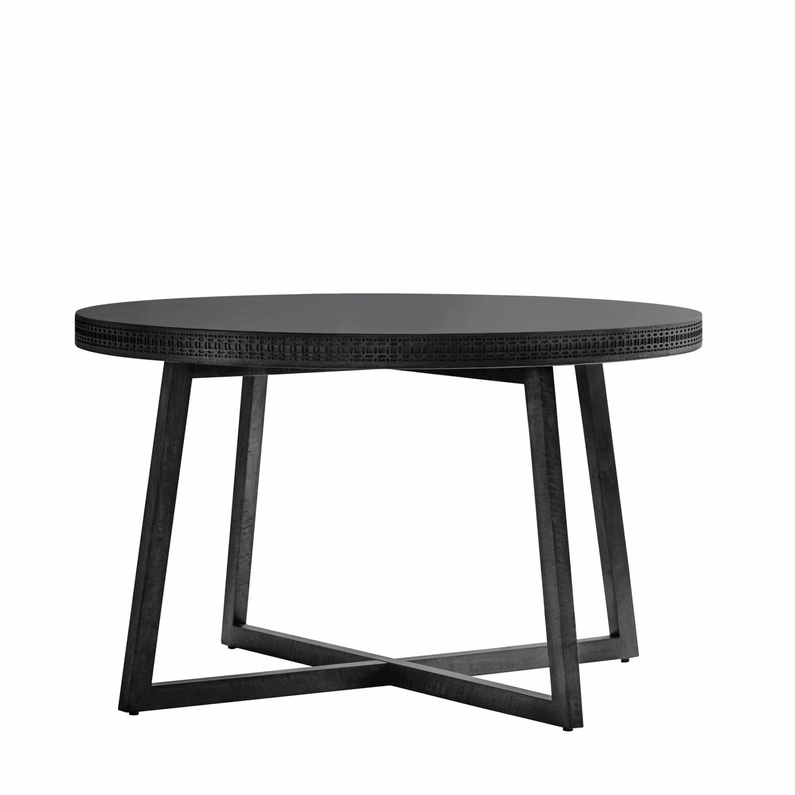 Adelyn Round Black Wooden Dining Table