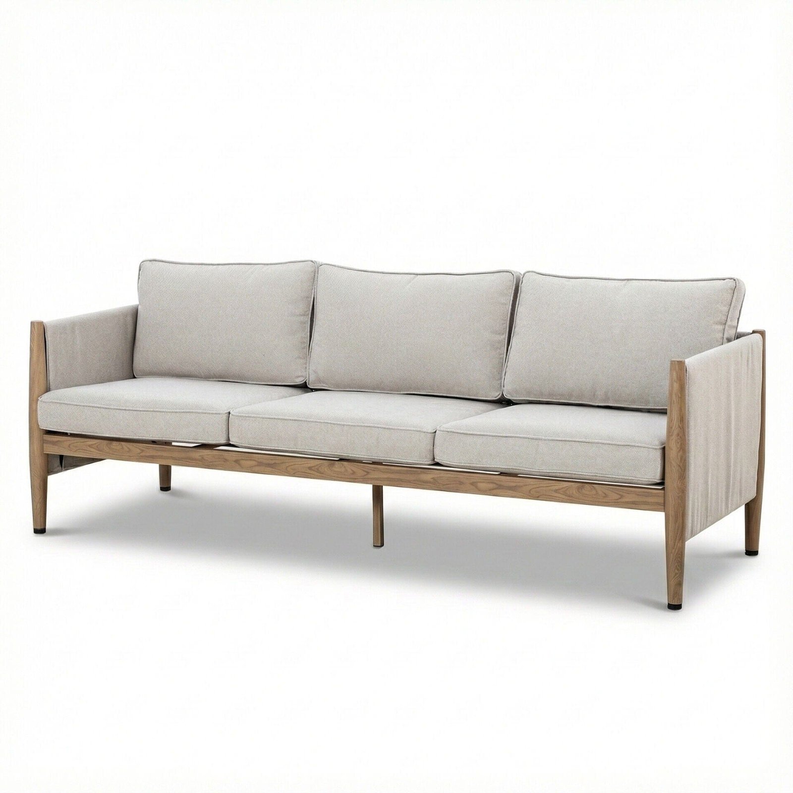 Adria Almond Upholstered Outdoor Lounge Set- Seats 5
