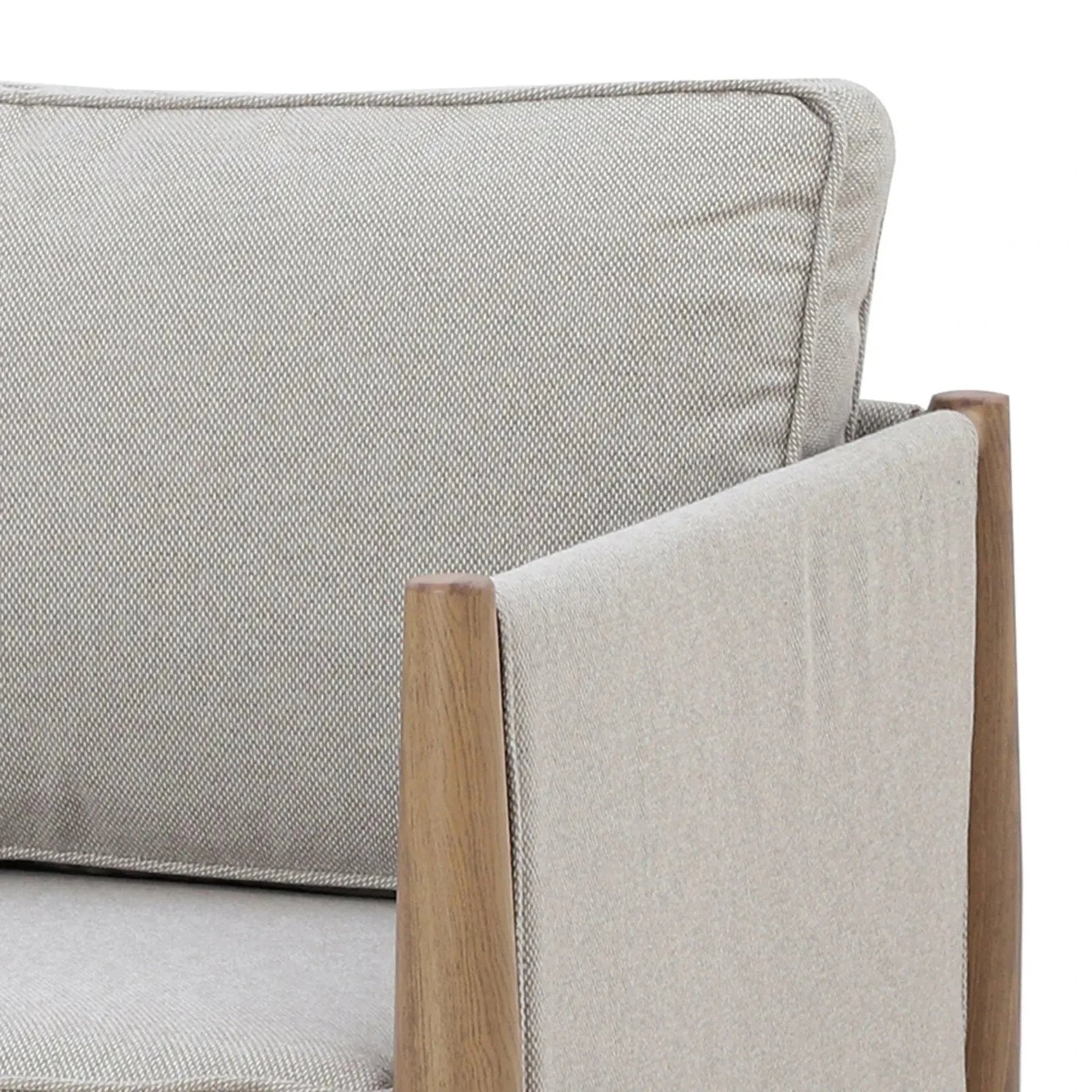 Adria Almond Upholstered Outdoor Lounge Set- Seats 5