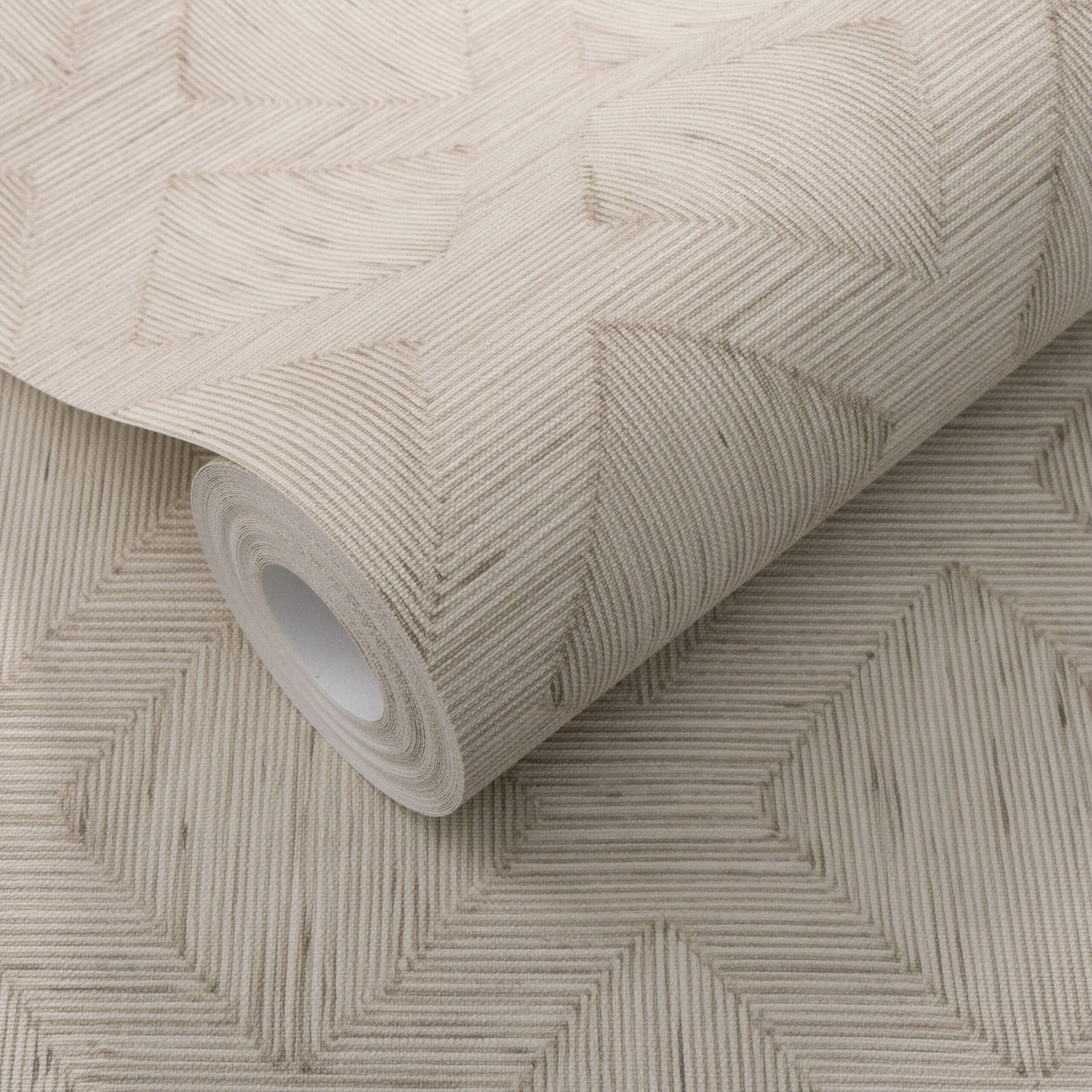 Alaric Taupe Diamond Print Wallpaper