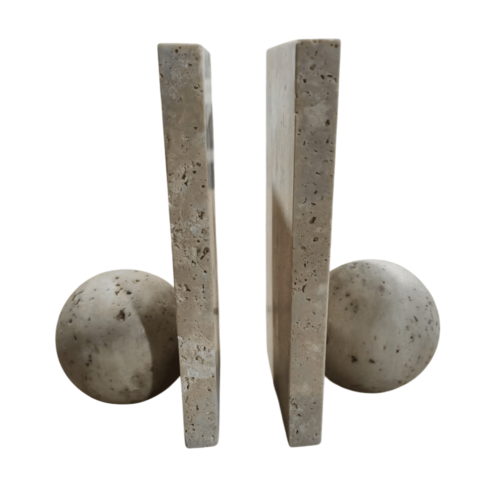 Alba Warm Marble Effect Decorative Bookends