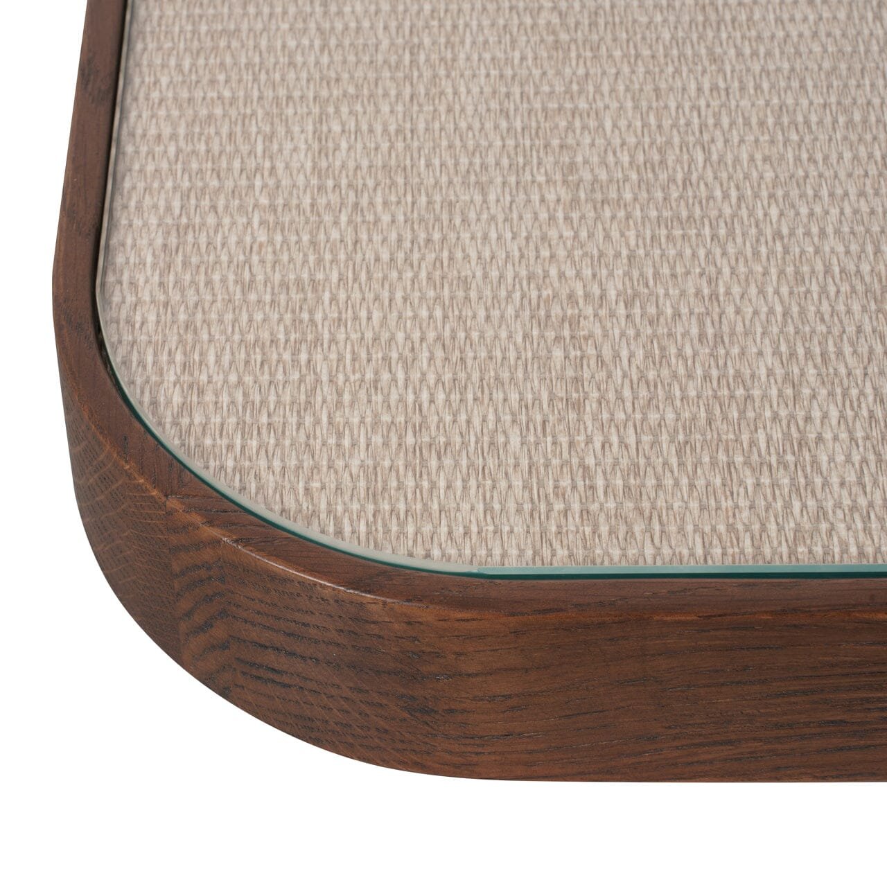 Alexandra Luxury Linen & Dark Brown Oak Coffee Tables - Set of 2