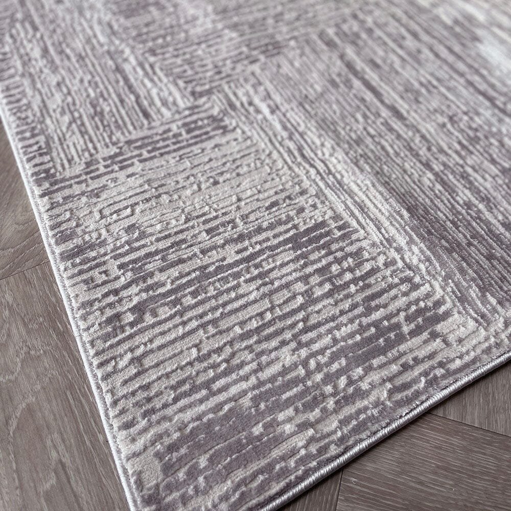 Alexis Silver & Grey Abstract Patterned Rug