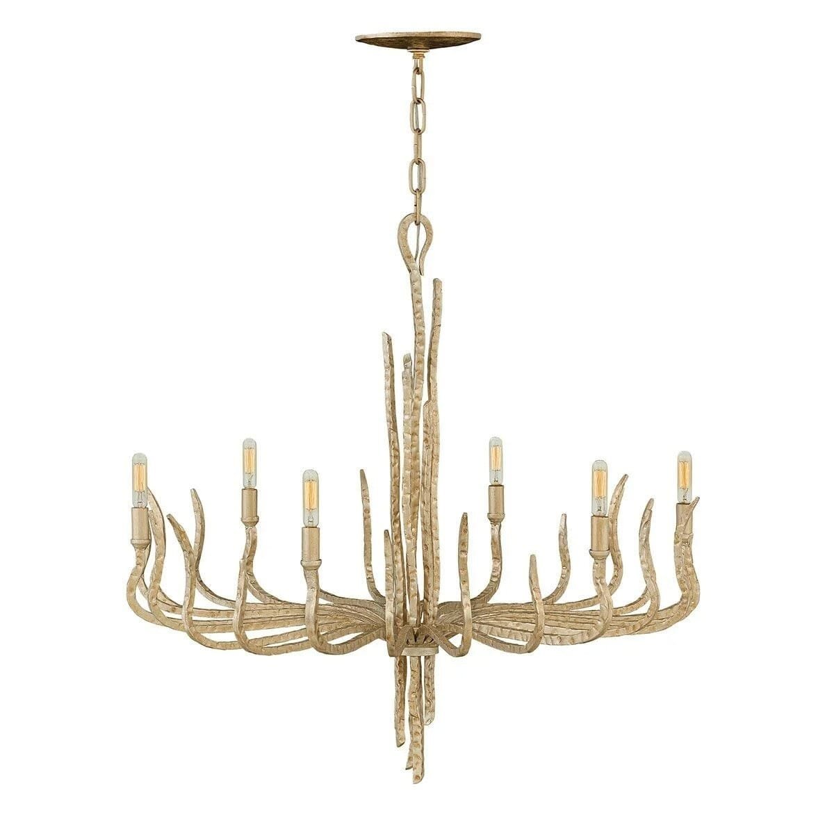 Alicia Champagne Gold Large Statement 6 Light Pendant Ceiling Light