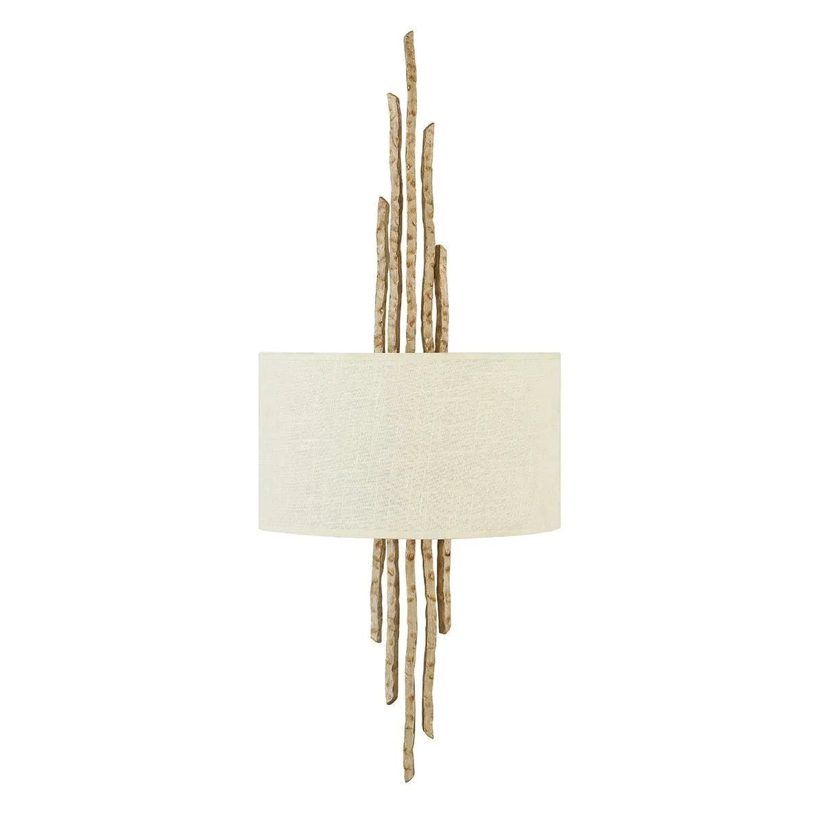 Alicia Champagne Gold Large Statement Wall Light with Neutral Shade