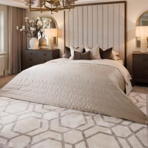 Alie Taupe Luxury Satin & Cotton Fluted Bedspread