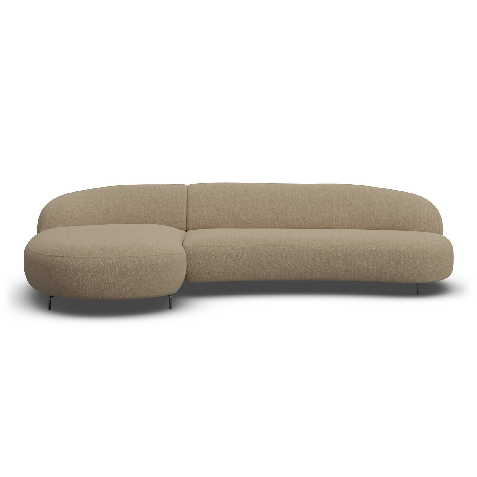 Alva Taupe Left Hand Facing Chaise End Sofa