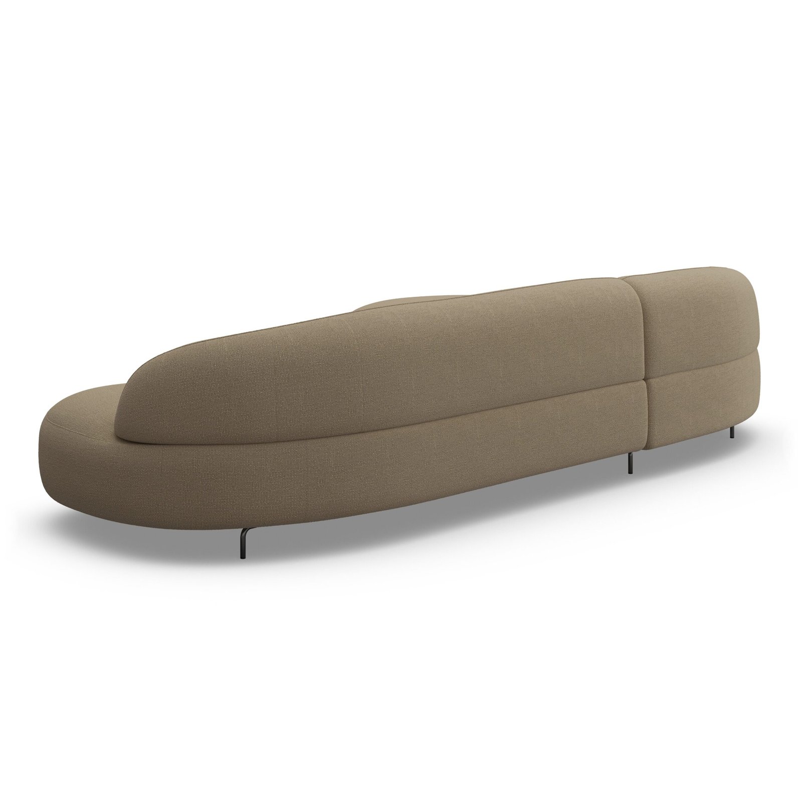 Alva Taupe Left Hand Facing Chaise End Sofa