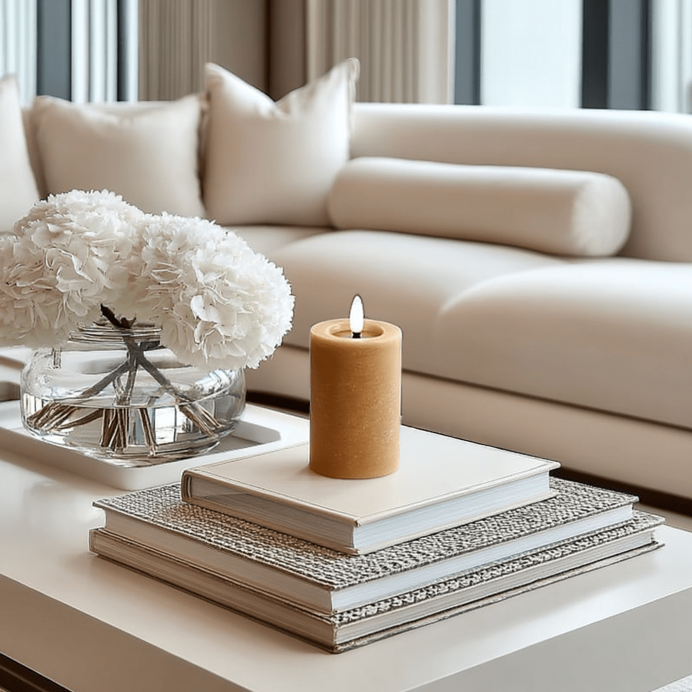 Amber Realistic LED Candle - 10cm