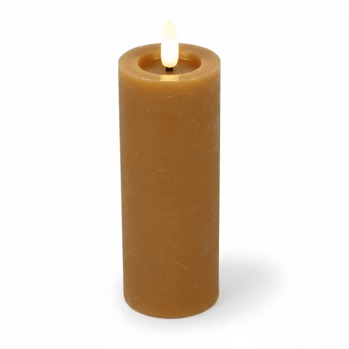 Amber Realistic LED Candle - 15cm