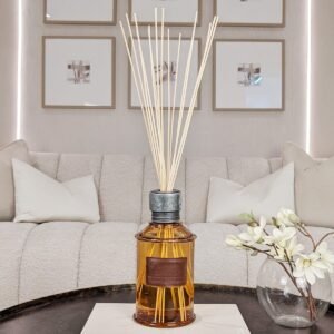 Amber Tinted Glass Leather Large Reed Diffuser- 1000ml