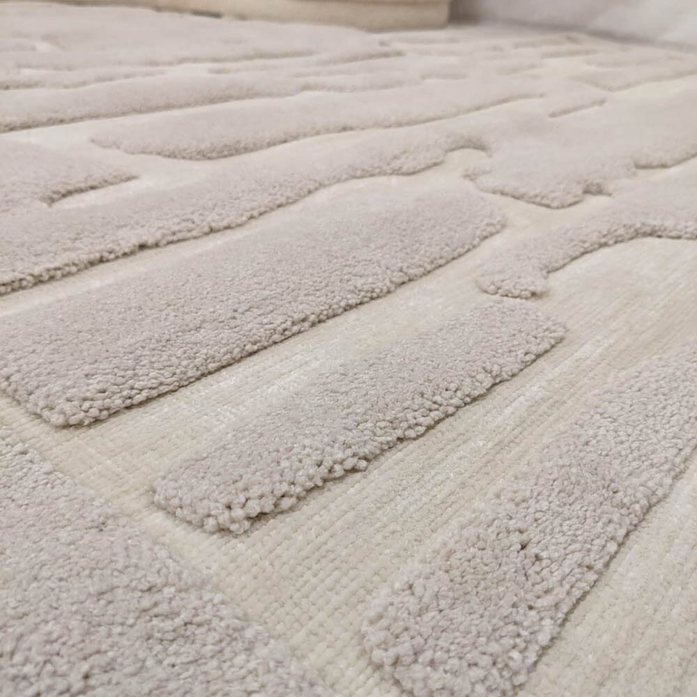 Amore Ivory Textured Abstract Rug