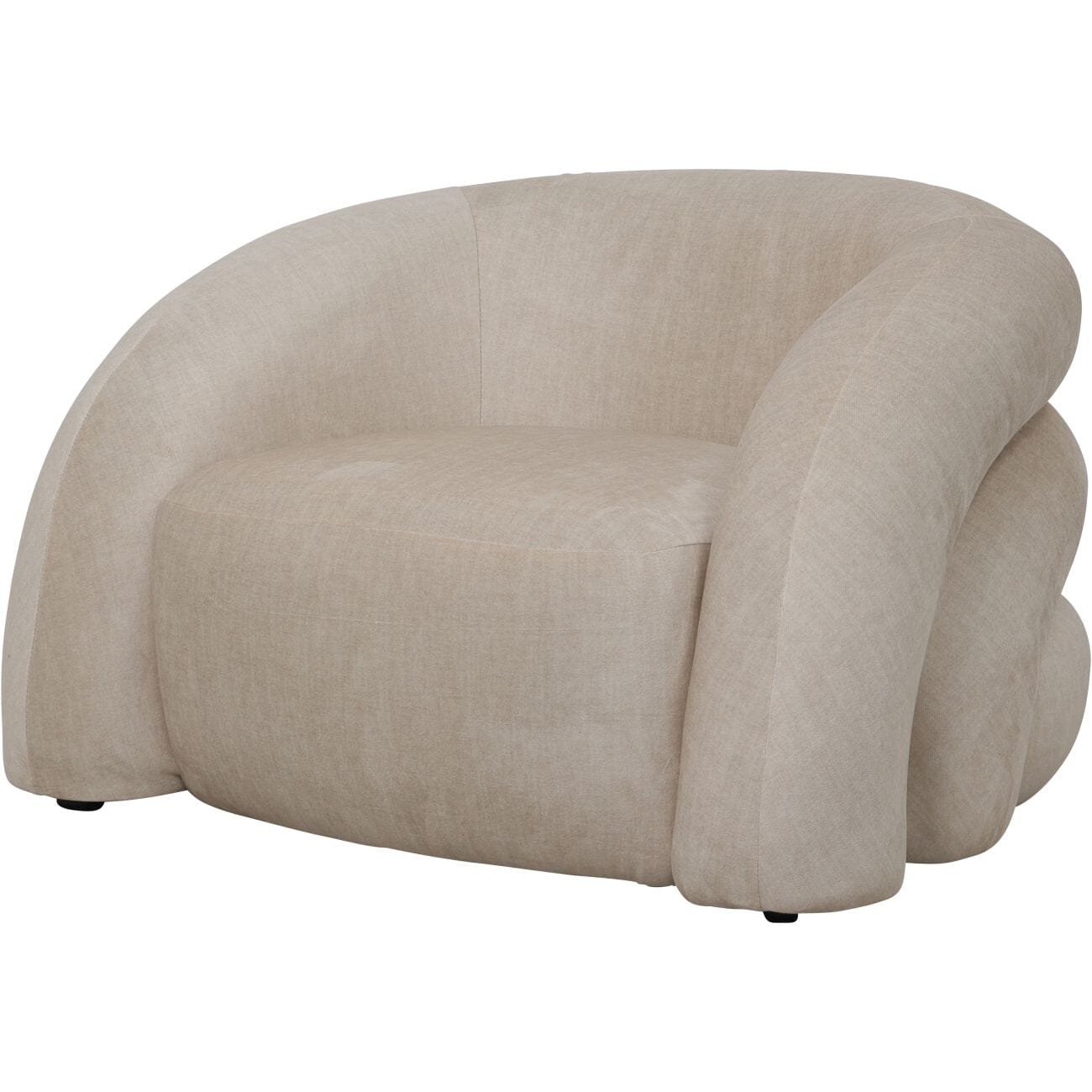 Amreli Curved Cream Snug Chair